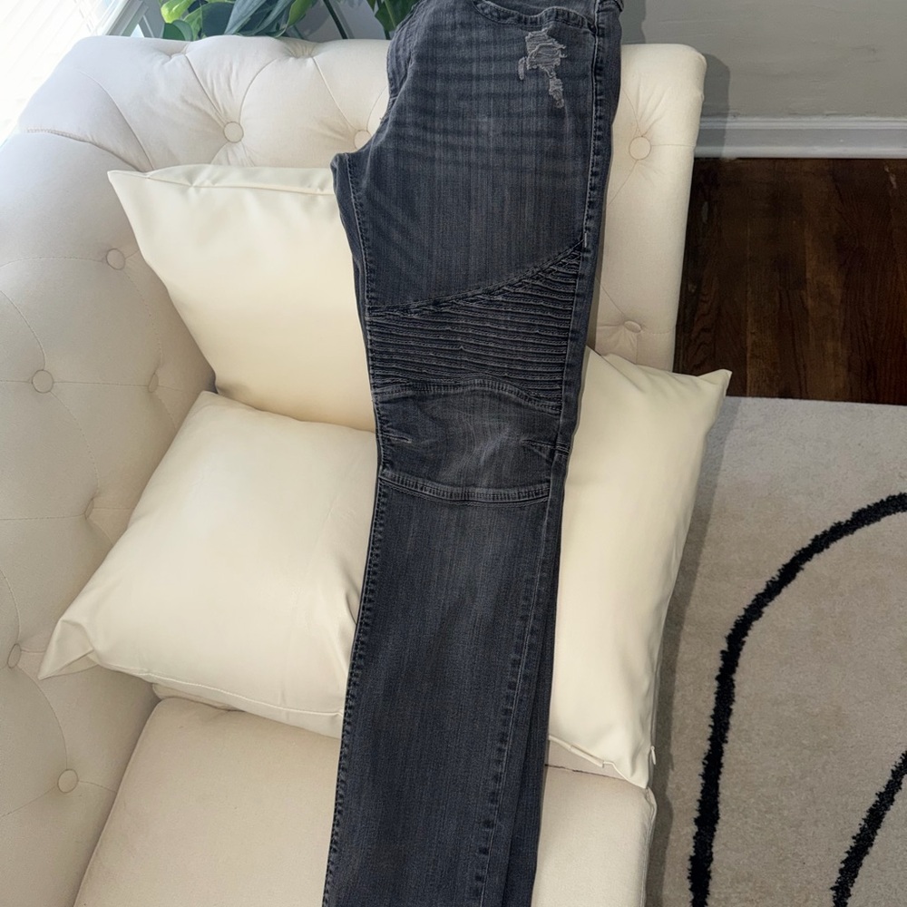 True Religion Men's Skinny Jeans in Washed Black